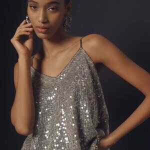 Sam Edelman Silver Sequin Cami